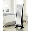 Chic Home Daze Contemporary Border Rectangular Jewelry Armoire Cheval Mirror, Full-Length - Elegant Black CH55471